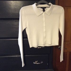 Forever 21 light weight cardigan soft white size L.